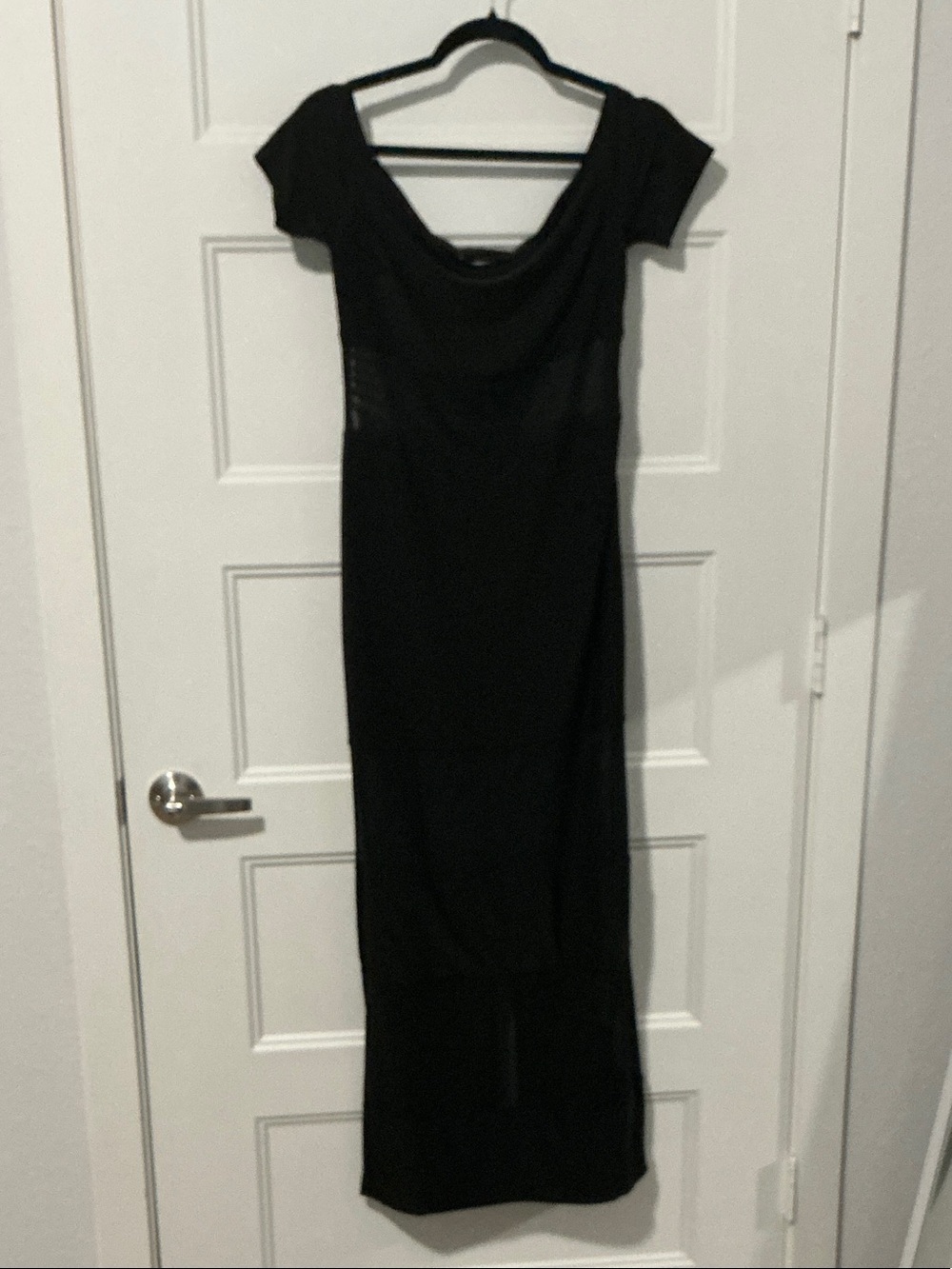 Classic Black Cowl Neck Maxi Dress